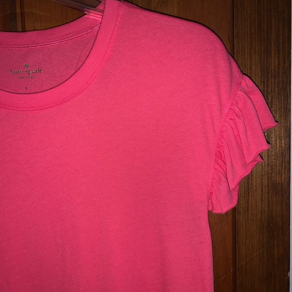 Kate Spade New York Pink Ruffle Sleeve Tee - Picture 8 of 16
